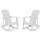 Flash Furniture 2 PK Navy Poly Resin Adirondack Rocking Chairs JJ-C14705-WH-2-GG - alternate 6
